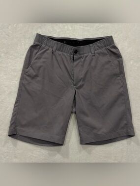 Under Armour Heat Gear Elastic Waist Grey Performance Shorts Men’s Size 32